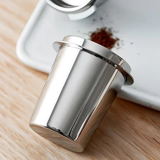 【จัดส่งทันที】 Dosing cup ถ้วยโดส กระบอก รองผงกาแฟไม่ให้หก 51mm 58mm Silver ถ้วยสแตนเลส ตวงเมล็ด