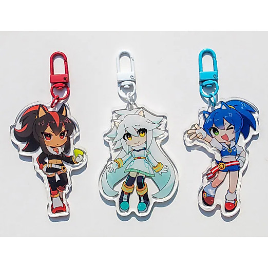 พวงกุญแจ Sonic Gijinka 3" อะคริลิค