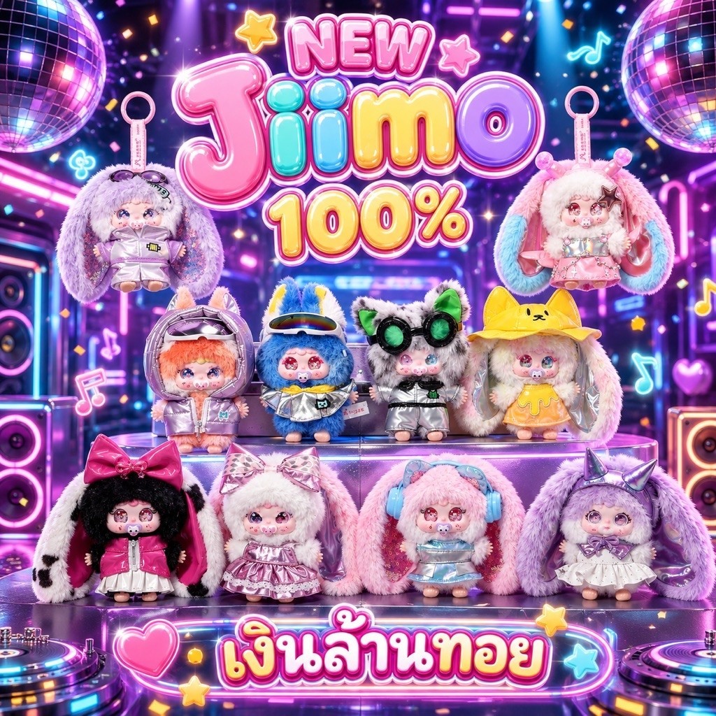 พร้อมส่งในไทย( Sale )พวงกุญแจตุ๊กตา Jiimo Cyber Wanderer