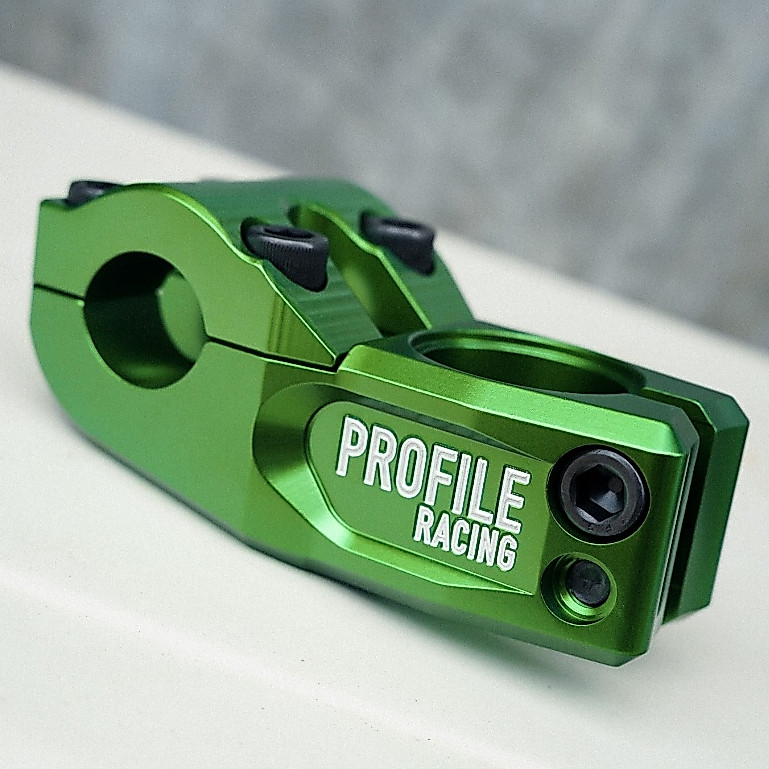 Profile Racing Mulville Push Top Load Stem สเต็มจักรยาน BMX สีเขียว 48mm