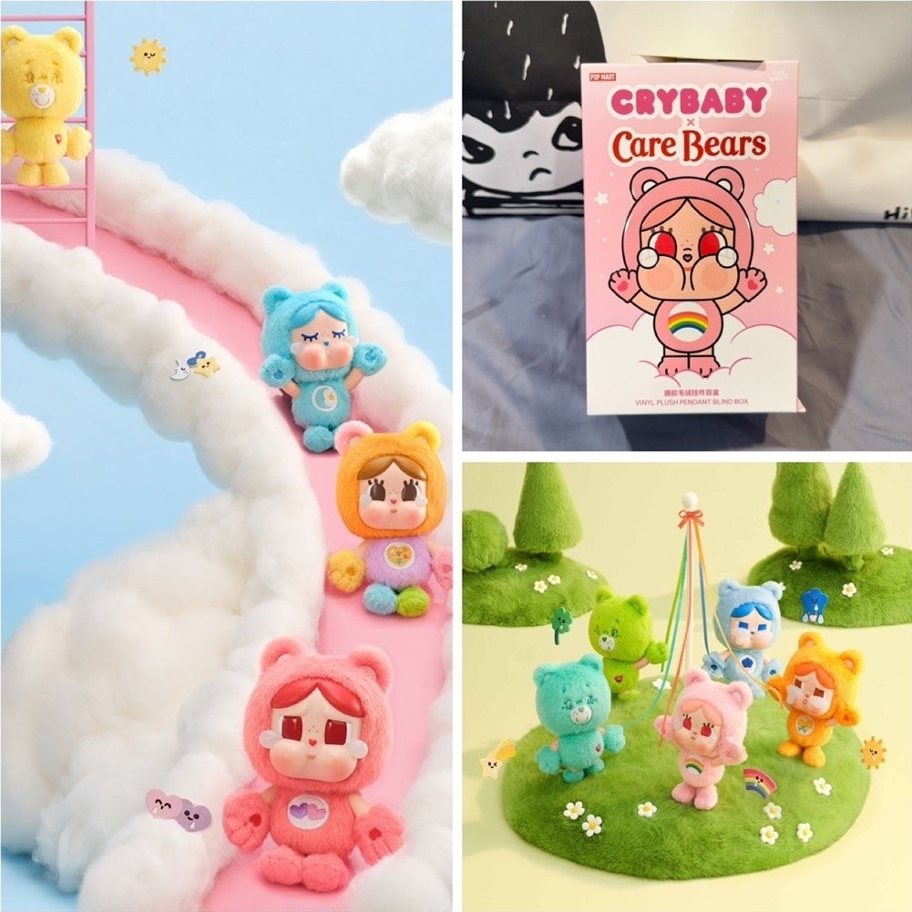 พวงกุแจคายเบบี้ x carebear 🐻 ของแท้💯ส่งจากไทย🚛 ชก.ไม่แกะตัว✅ ใหม่ CRYBABY × Care Bears Series - Vinyl Plush Pendant