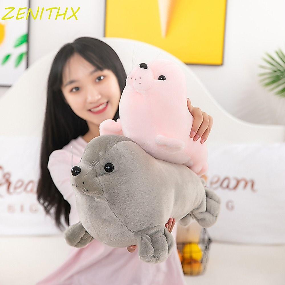 ZENITHX Seal ตุ๊กตาตุ๊กตา, สัตว์หมอน Soft Seal Plush ตุ๊กตาของเล่น, Cozy น่ารัก Fluffy น่ารัก Sea Li
