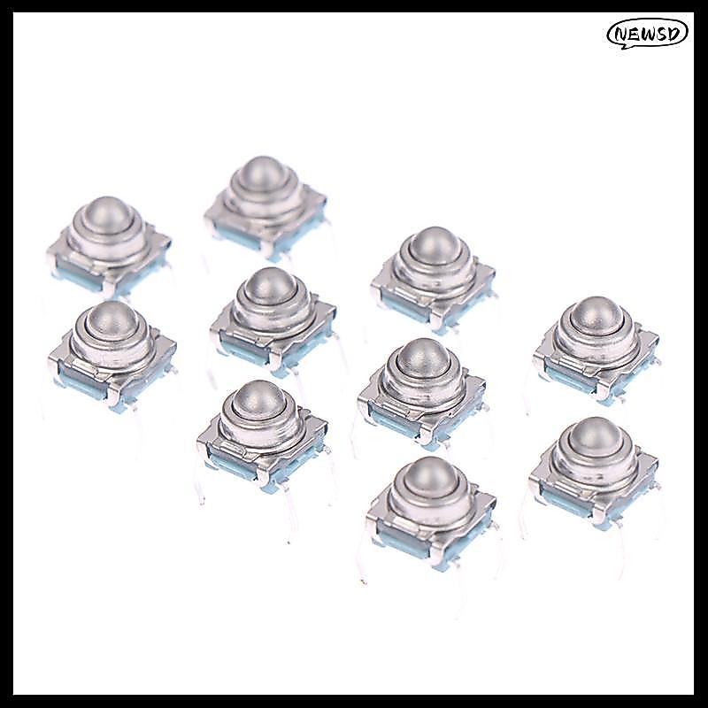 NEWSD 10pcs TS-F007 7*7 โลหะลูกเหล็กรีเซ็ตสวิทช์ DIP ประเภท 4 พินสวิทช์สัมผัส DDC