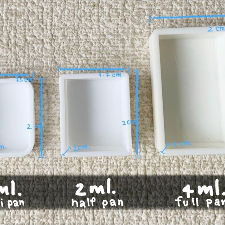 panสีน้ำ เปล่า มี 3ขนาด 1 ml. 2 ml. 4 ml