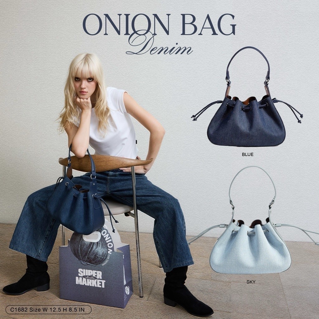 กระเป๋าCICEllE Onion Bag Denim Collection 🩵🧅 👖 น้องหัวหอม New Version!แบรนด์แท้💯%