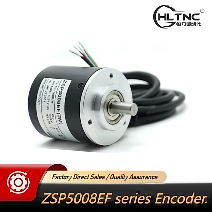 HLTNC ZFP5008EF series rotary incremental encoder 50mm DC5-24V with 20-5000PPR shaft 8mm Shaft Rota