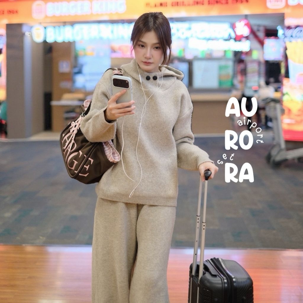 Airport set รุ่น Aurora ชุดไหมพรมขึ้นเครื่องบิน