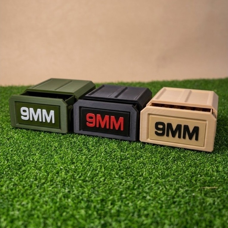 กล่องเปล่าสำหรับจัดเก็บกระสุน แบบลิ้นชัก 9MM/25ช่อง(กล่องเปล่าเท่านั้น)