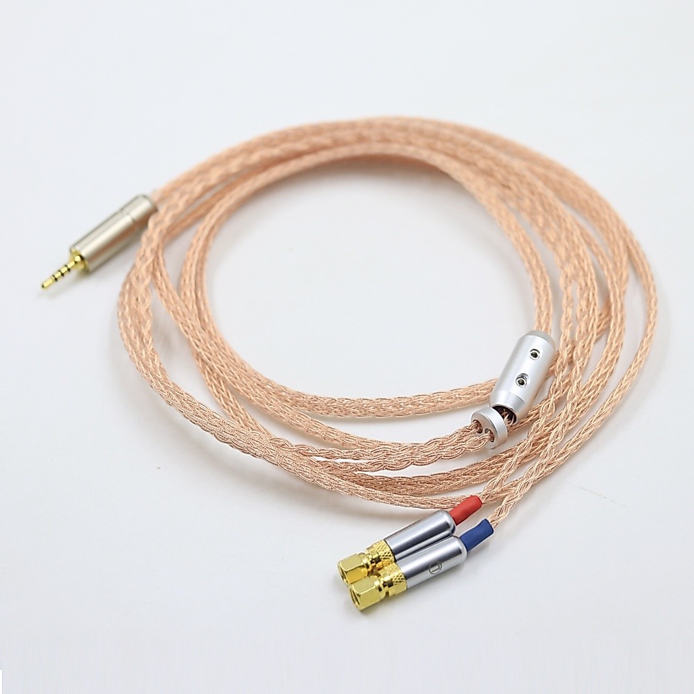 16 แกน 2.5 มม.Pcocc คริสตัลทองแดงสายหูฟังสําหรับ HiFiMan HE400 HE5 HE6 HE300 HE560 HE4 HE500 HE600 ห