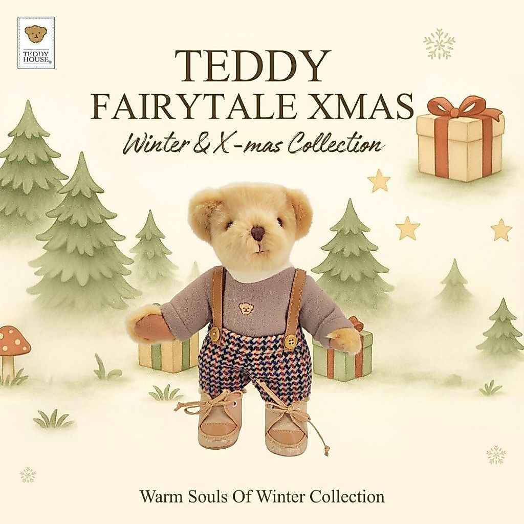Teddy House : Teddy Fairytales Christmas ชุดเสื้อผ้าตุ๊กตา 10นิ้ว 12 นิ้ว ของขวัญคริสมาสต์ ตุ๊กตาหมี — صورة 3