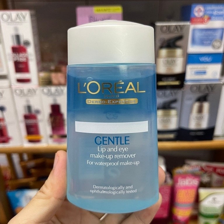 ถูกที่สุด ลอรีอัล ปารีส L'Oreal Paris Gentle Lip & Eye Makeup Remover 125ml คลีนซิ่งล้างเครื่องสำอาง