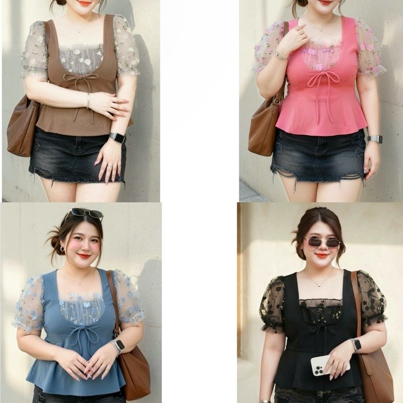 เสื้อใส่งานแต่งคนอ้วน เสื้อสวยๆไซส์ใหญ่สาวอวบอ้วน