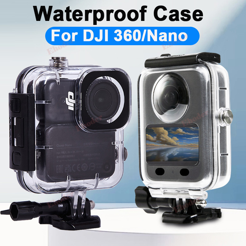 สําหรับ DJI Osmo 360 II กรณีกันน้ํา 60M ดําน้ําลึกใต้น้ําสําหรับ DJI Osmo Nano DJIOsmo360 360II DJIO