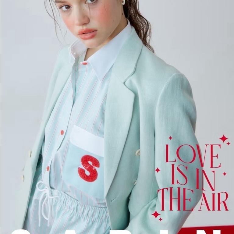 Used Sarin PuiPui pinstripe shirt สี Spearmint Joy