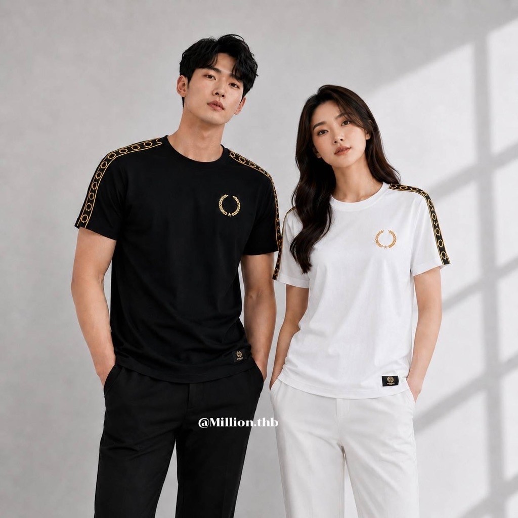 เสื้อยืดแขนสั้น T-17 ผ้าคอตตอนทรงตรง เนื้อผ้านิ่ม ใส่ได้ทั้งชายและหญิง !!!