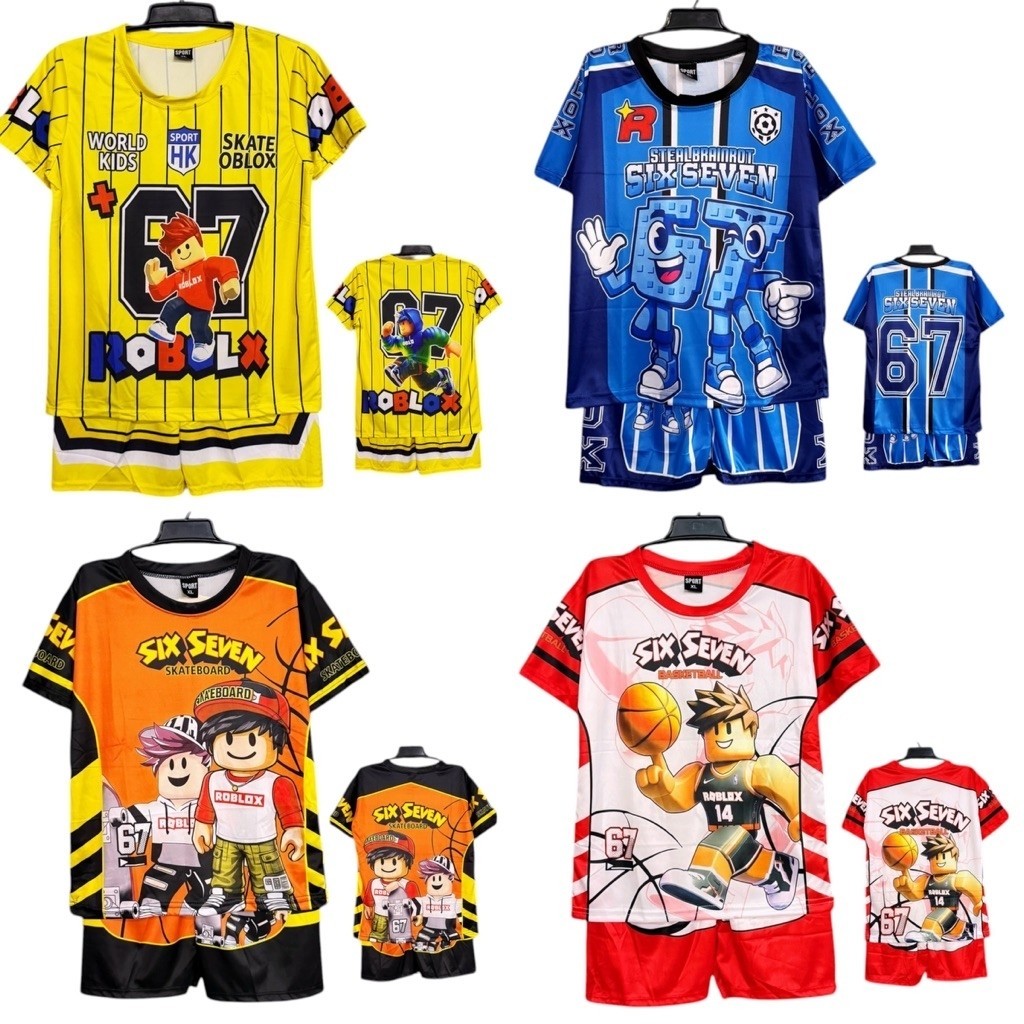 ชุดเด็ก ชุดเด็กพิมพ์ลายเสื้อ+กางเกง