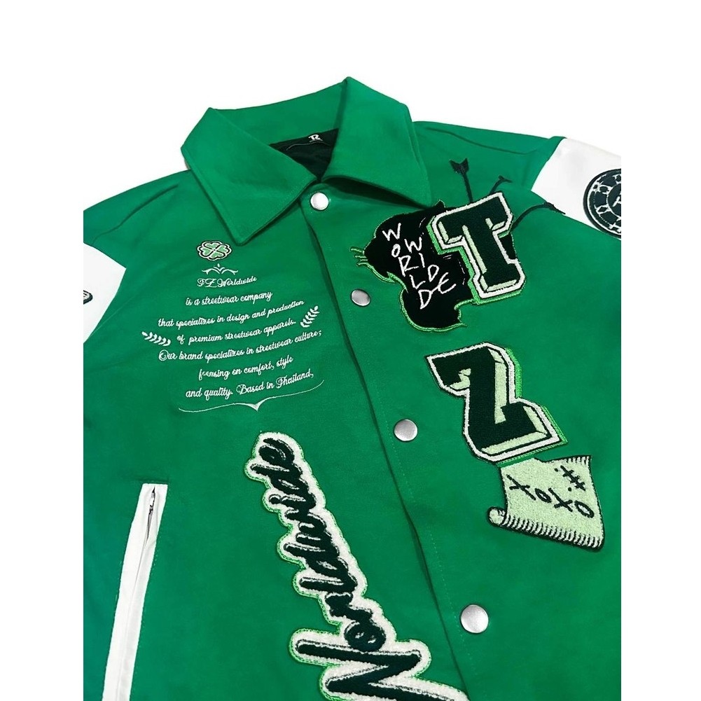 TZWORLDWIDE Varsity Jacket - Lucky Green