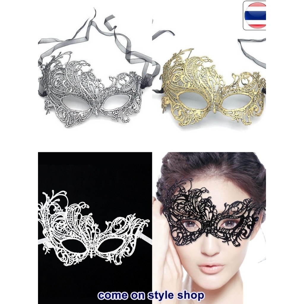 หน้ากากแฟนซี ฟีนิกซ์ลายลูกไม้ หน้ากากแฟนซี หน้ากากปาร์ตี้ ออกงาน การแสดง Sexy Phoenix Lace Fancy Party Mask