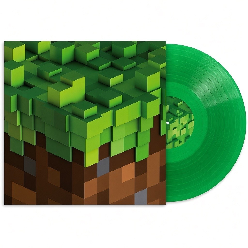 พร้อมส่ง「Minecraft - Volume Alpha/C418」 1LPสีเขียว/แผ่นเสียงไวนิลใหม่เอี่ยม