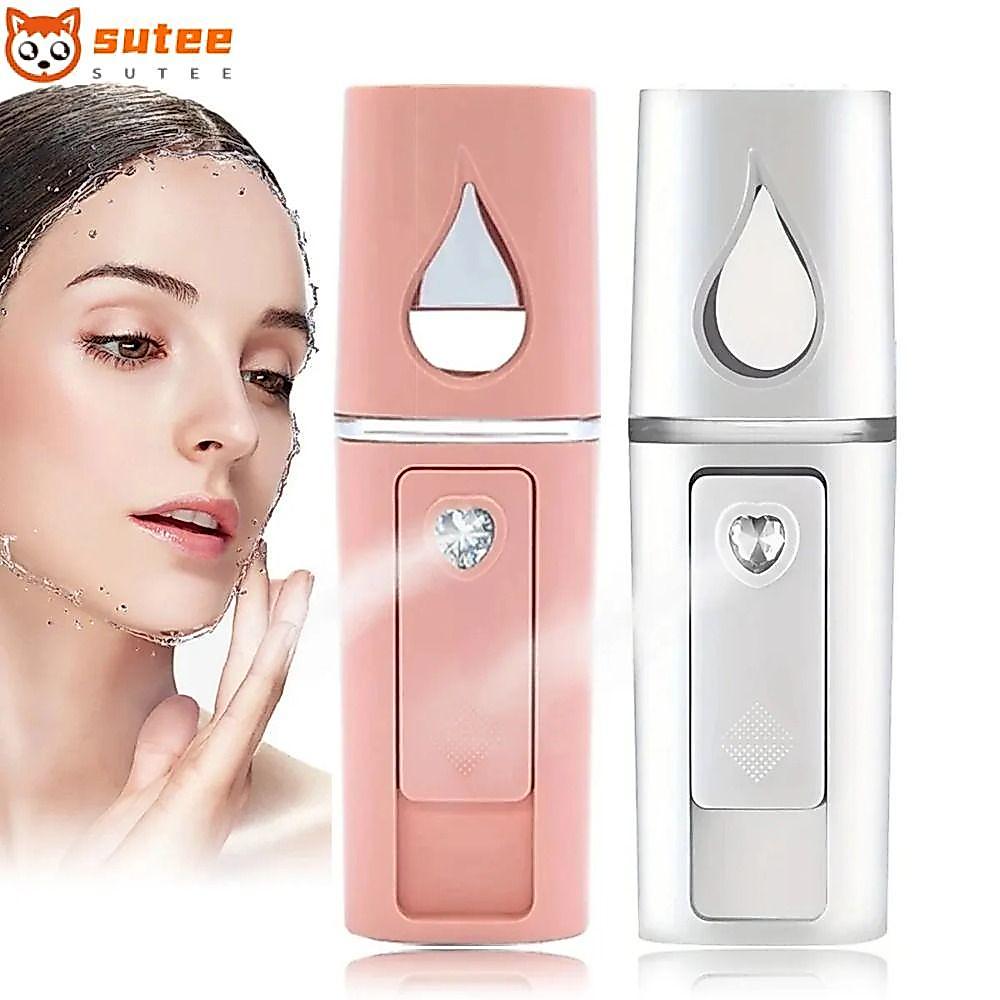 SUTEE เครื่องพ่นผิวหน้า, เครื่องนึ่งใบหน้าดูแลริ้วรอยความจุ 20 มล., นาโนสเปรย์แบบชาร์จไฟได้ USB แบบพกพา Hydrating Sprayer Skin Care