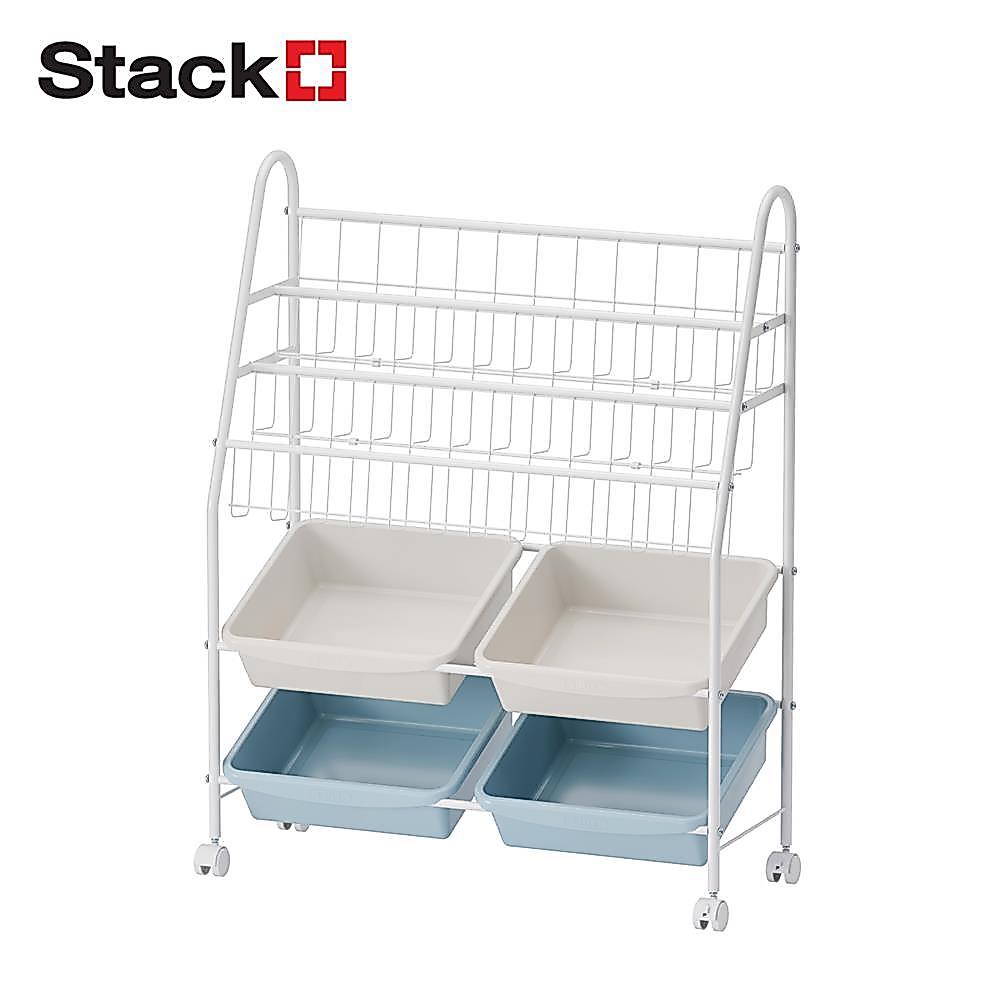 STACKO ชั้นวางของ 5 ชั้น LITTLE-P 76x30x99 ซม. สีขาว/ฟ้า จัดส่งโดย HomePro
