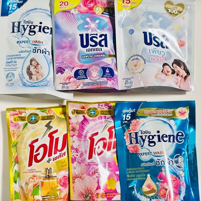 จุ่มน้ำยาซักผ้า(120-130ml.) คละกลิ่น เริ่ม 5 หยิบ กรต. 10+(ไม่มีแแฝด3)