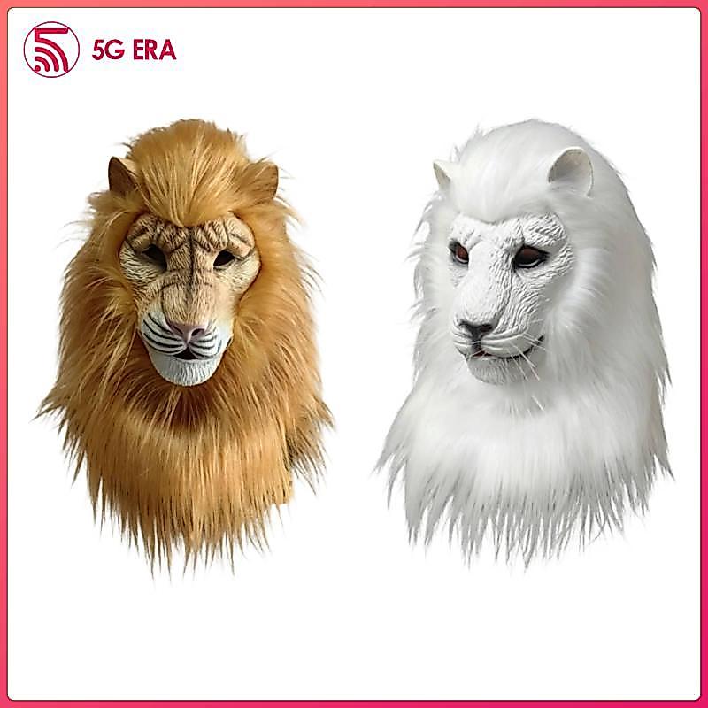 [Wishshopeezzzxh] Lion Mask Novelty Latex Funny Halloween Mask for Cosplay Show Fancy Dress