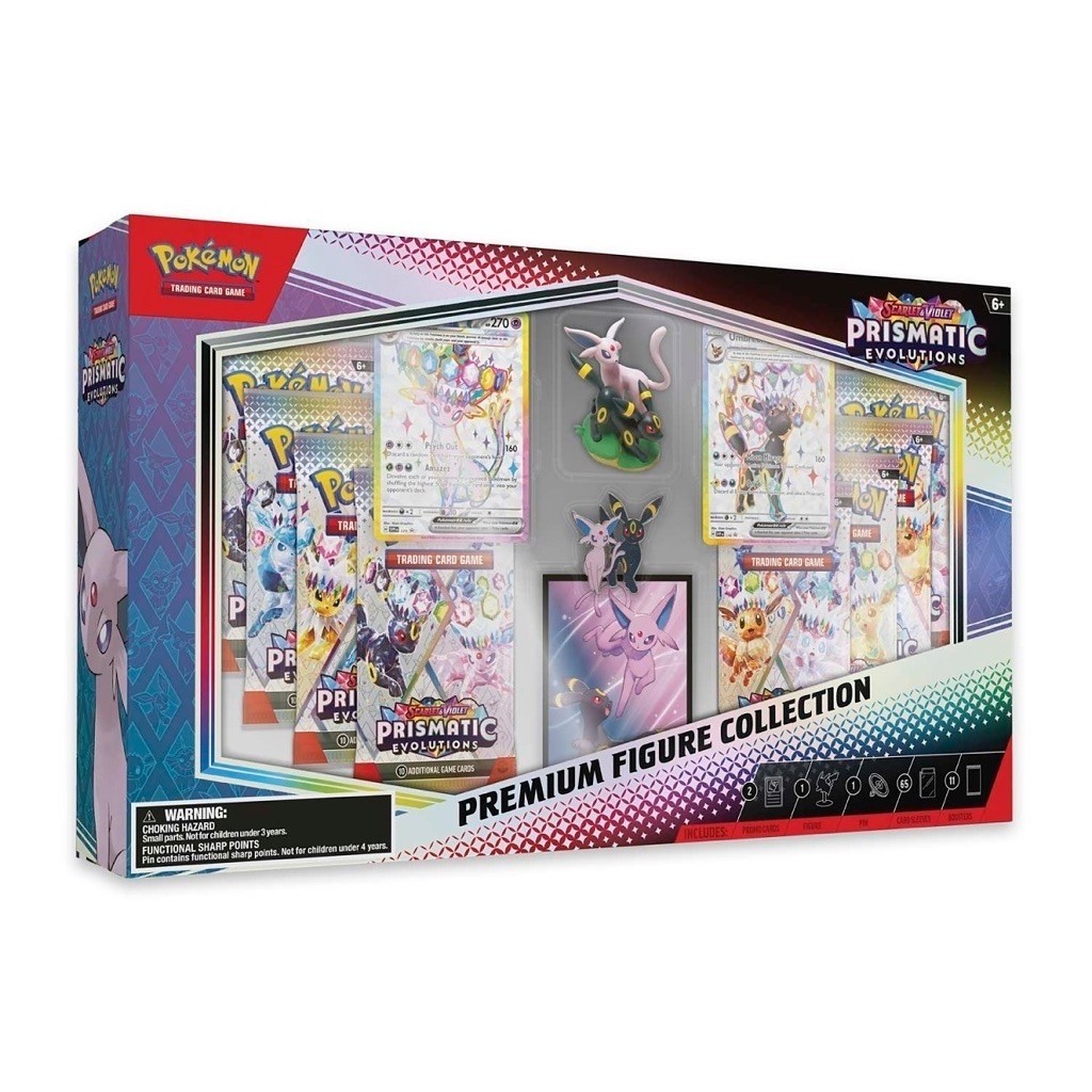 [พร้อมส่ง/ส่งด่วน!][Pokemon ENG][PFC][1Box] Prismatic Evolutions Premium Figure Collection - การ์ดแท้ภาษาอังกฤษ