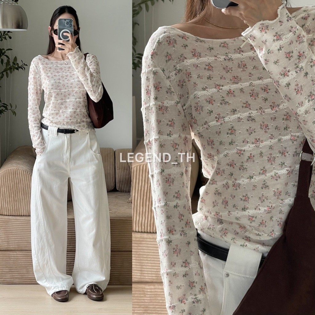Legend | Nami flower knit top
