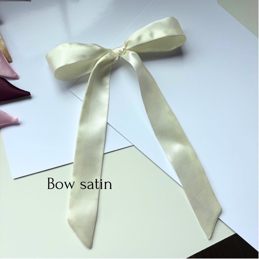 โบว์ผูกผม ผ้าซาติน 3 cm. หลากหลายสี