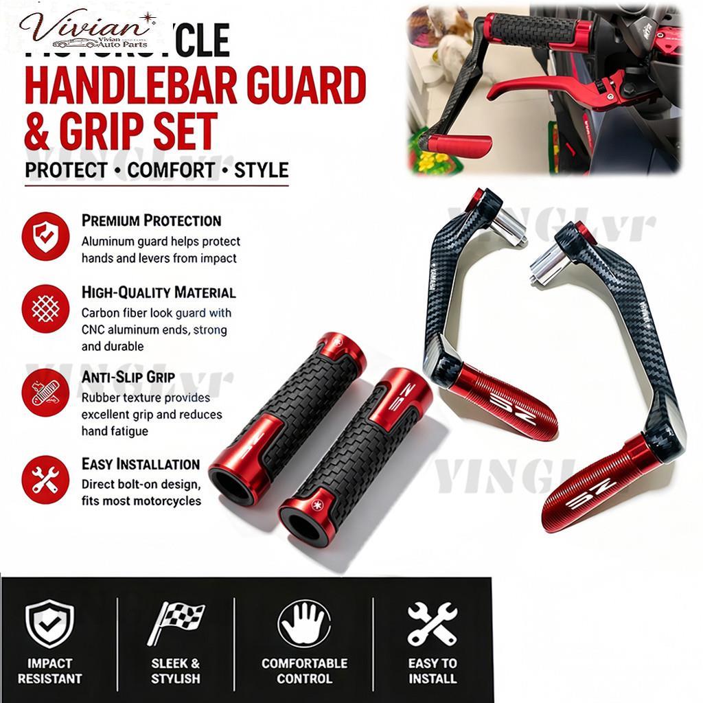 New!สําหรับ Yamaha SZ150 SZ RR SZ16 รถจักรยานยนต์ CNC อลูมิเนียม Handlebar Grips & Lever Guard, Anti