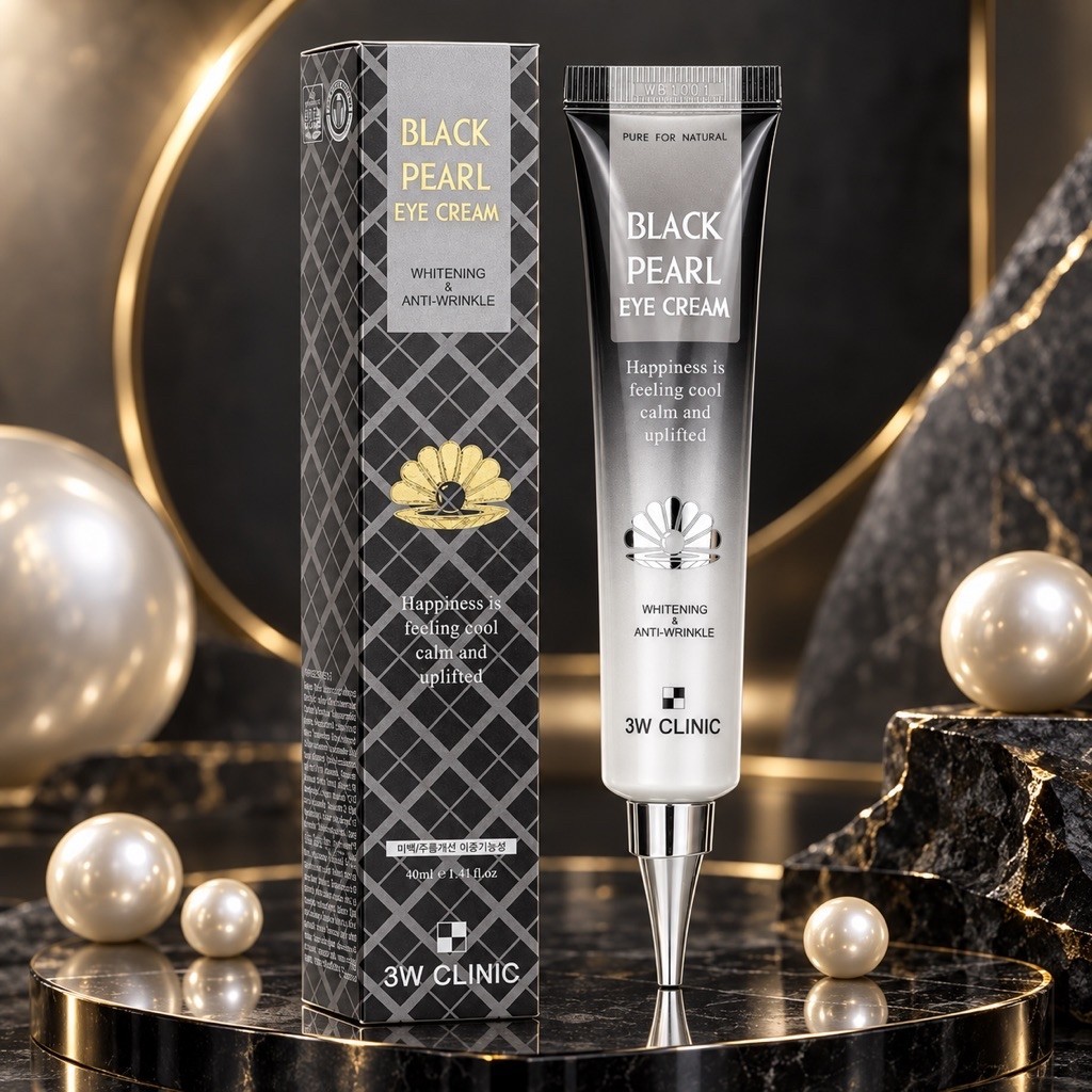 ครีมบำรุงรอบดวงตา 3W CLINIC BLACK PEARL EYE CREAM สูตรไข่มุกดำ เติมความชุ่มชื้น ลดความหมองคล้ำและริ้วรอยรอบดวงตา