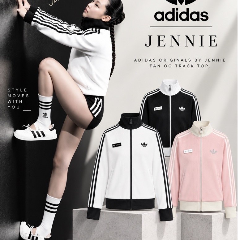 พร้อมส่งเสื้อแจ๊คเก็ตแท้ ADIDAS ORIGINALS BY JENNIE FAN OG TRACK TOP เสื้อแทร็กแจ็กเก็ต เจนนี่ BLACKPINK