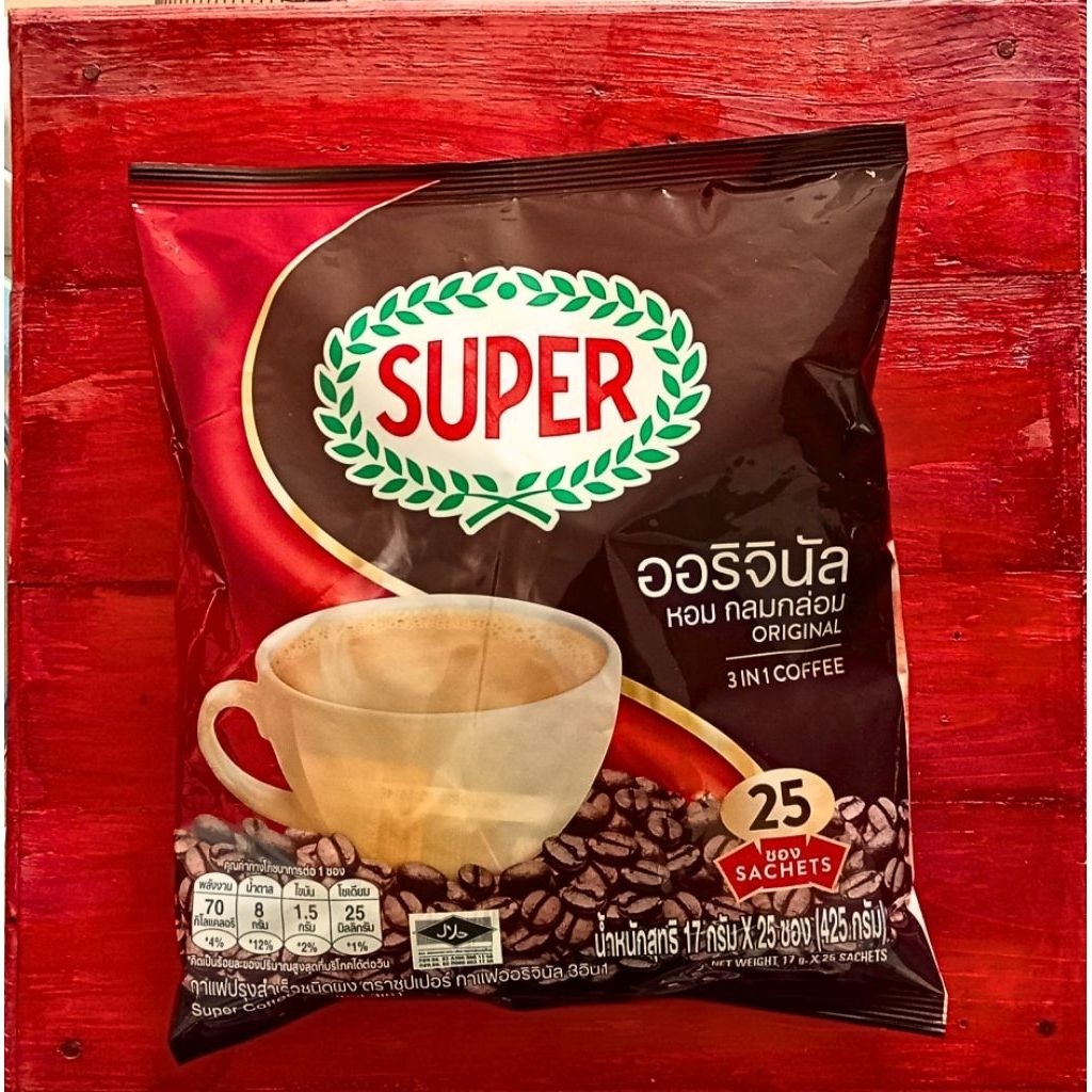 ซุปเปอร์กาแฟออริจินัลปรุงสำเร็จ 25 ซอง 425 กรัม ใหญ่
