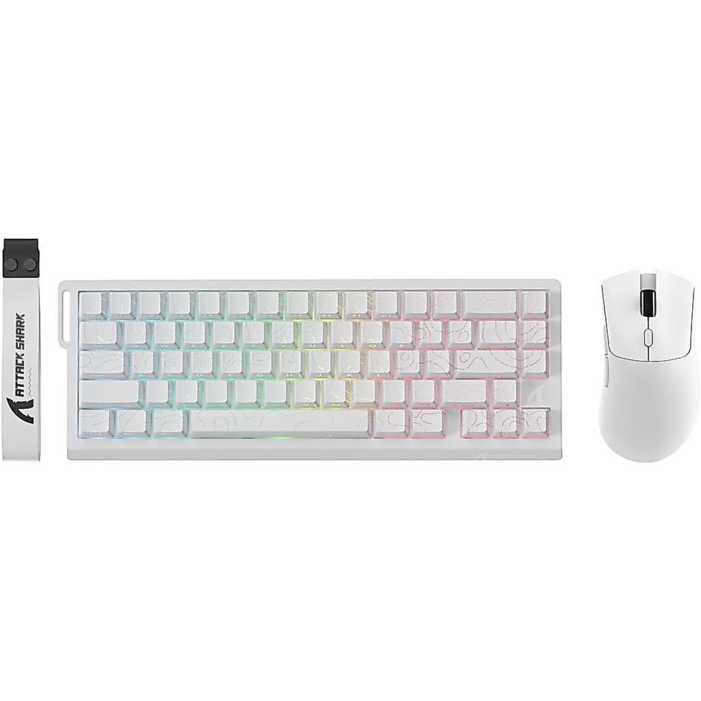 ATTACK SHARK X68PRO HE คีย์บอร์ดแม่เหล็ก 66 คีย์ R1 18K DPI เมาส์สําหรับเล่นเกม RGB