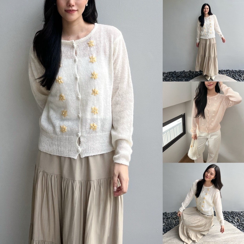 MIRINY - Daisy Cardigan เสื้อกันหนาวผ้านิ่มโปร่งบางเบา