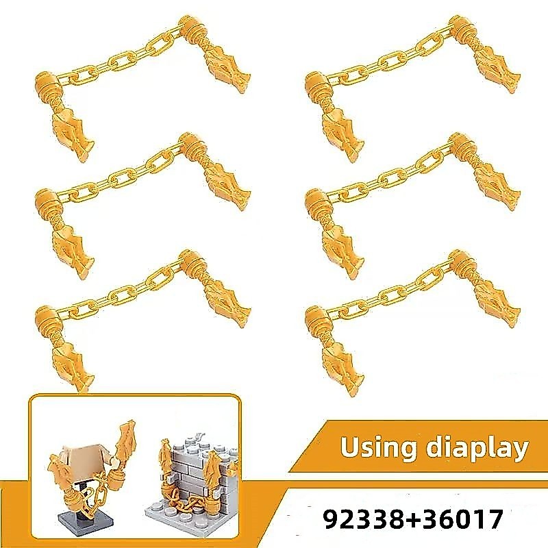 10pcs โซ่ 1x6 MOC 93338 MOC 36017 Minifigure ชิ้นส่วนอาคารบล็อกอุปกรณ์เสริมเด็กประกอบของเล่น