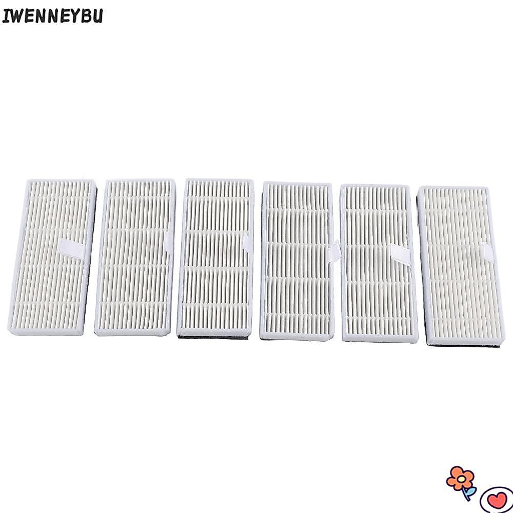 IWNNEYBU 6PCS เครื่องดูดฝุ่นกรอง,ง่ายเปลี่ยนดึง Tab Sweeper Filter Replacement,กรอบสี่เหลี่ยมกรองหน้