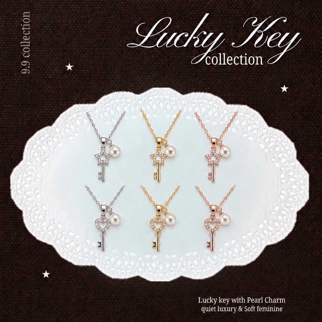 Socrush.bkk | LUCKY KEY necklace สร้อยคอ จี้มุก กุญแจ