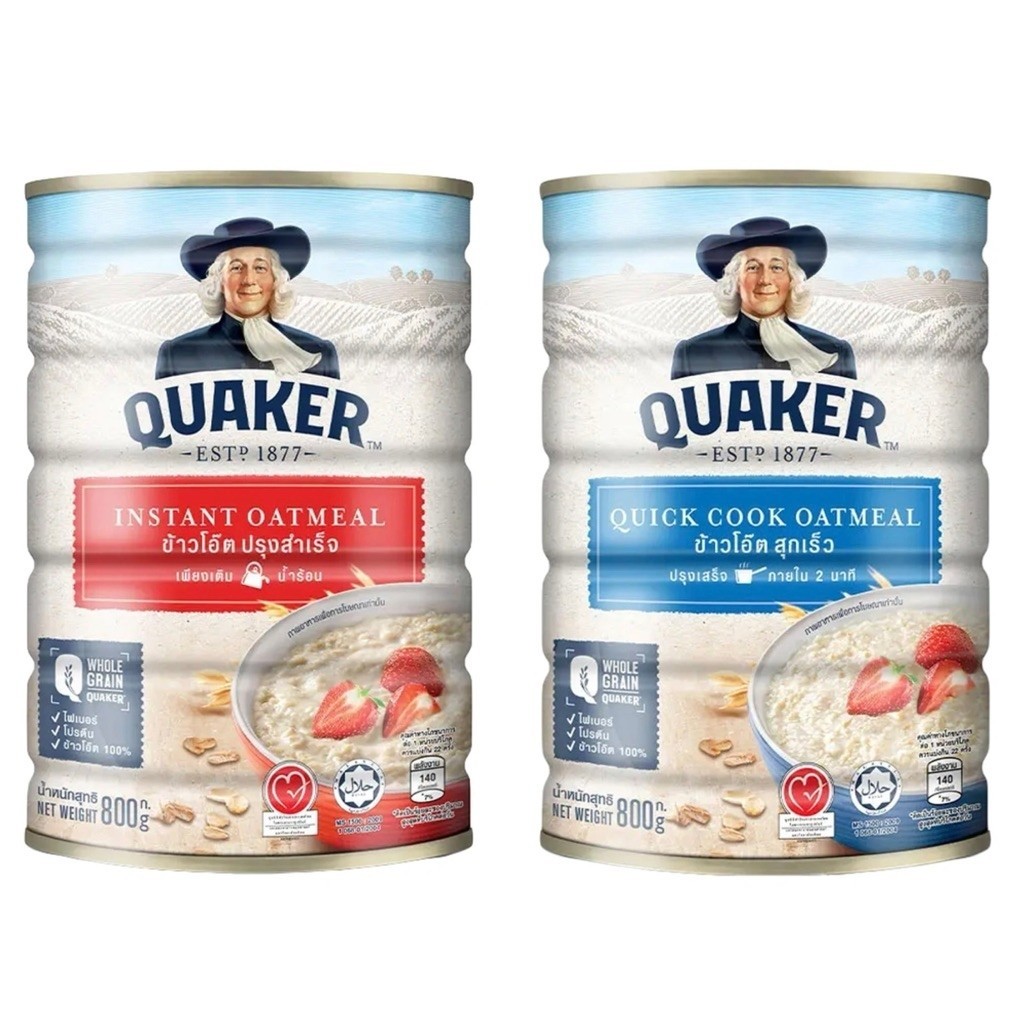 ข้าวโอ๊ต Quaker 800 กรัม ข้าวโอ๊ต 100% จากธรรมชาติ