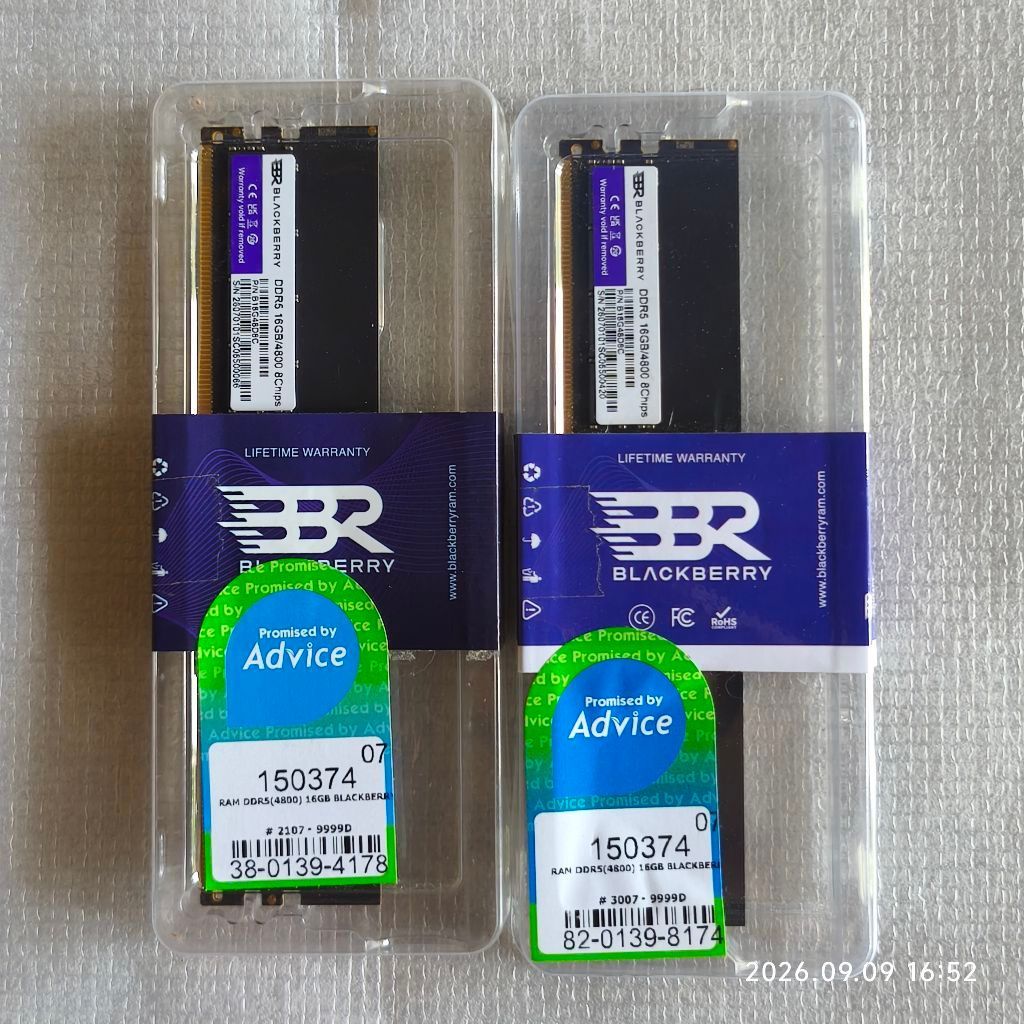 RAM DDR5 16GBx1 4800MHz ประกัน Advice LT