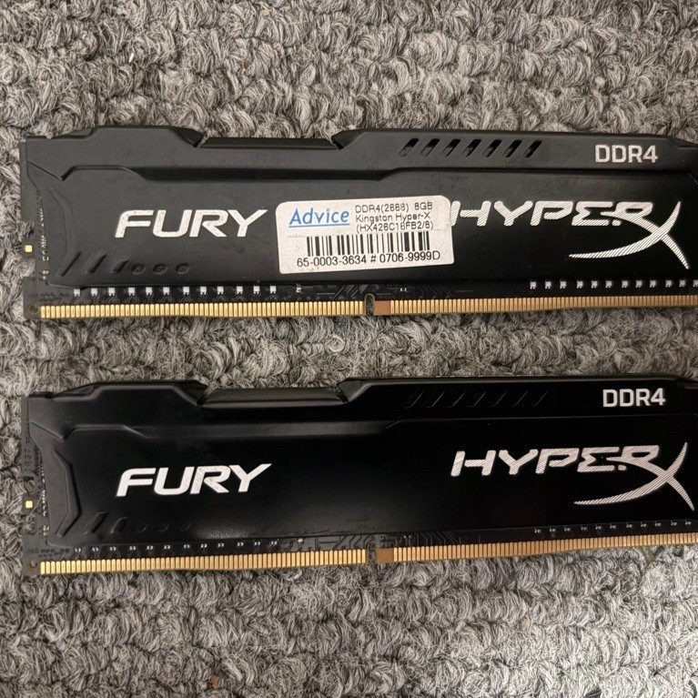 16GB (8GBx2) DDR4/2666 RAM PC (แรมพีซี) KINGSTON HyperX FURY BLACK