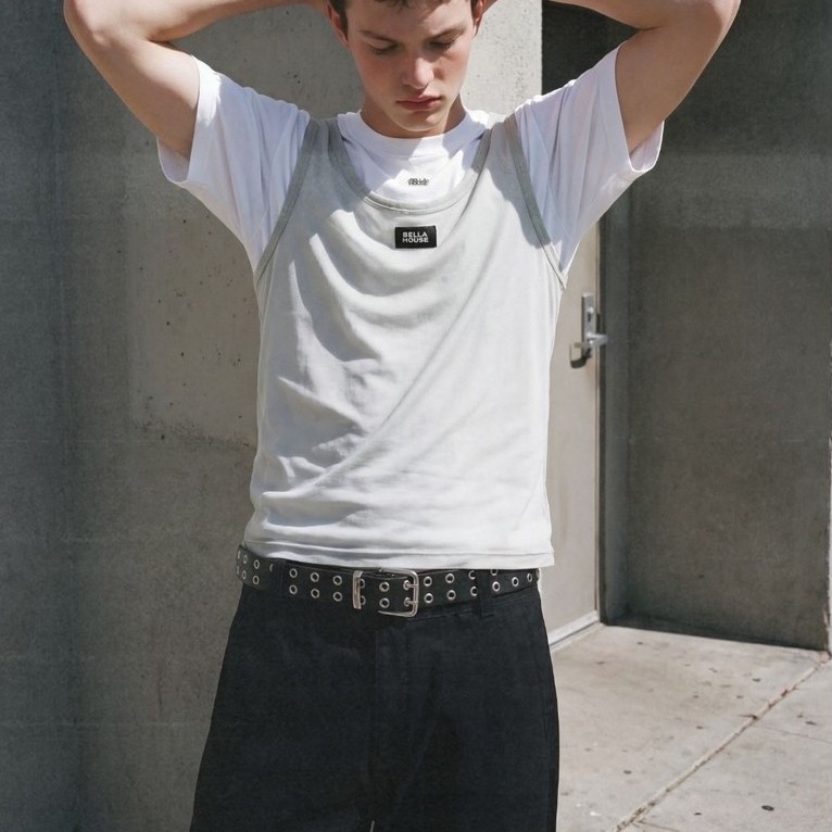 BELLAHOUSE – MADISON LAYERED TEE (2 COLORS) เสื้อยืดเลเยอร์เสื้อกล้ามใส่แยกชิ้นได้