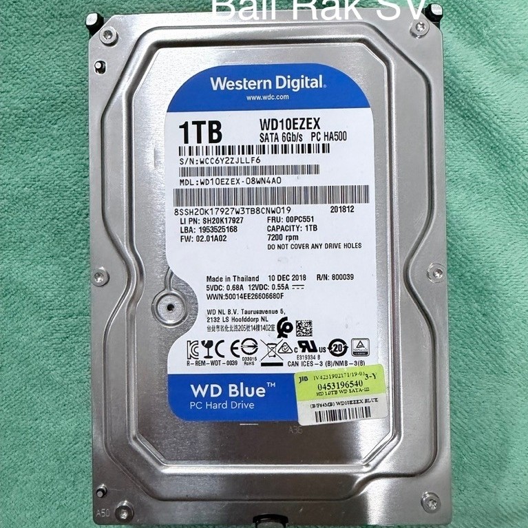 Harddisk (ฮาร์ดดิสก์)HDD WD 1 TB (WD10EZEX)