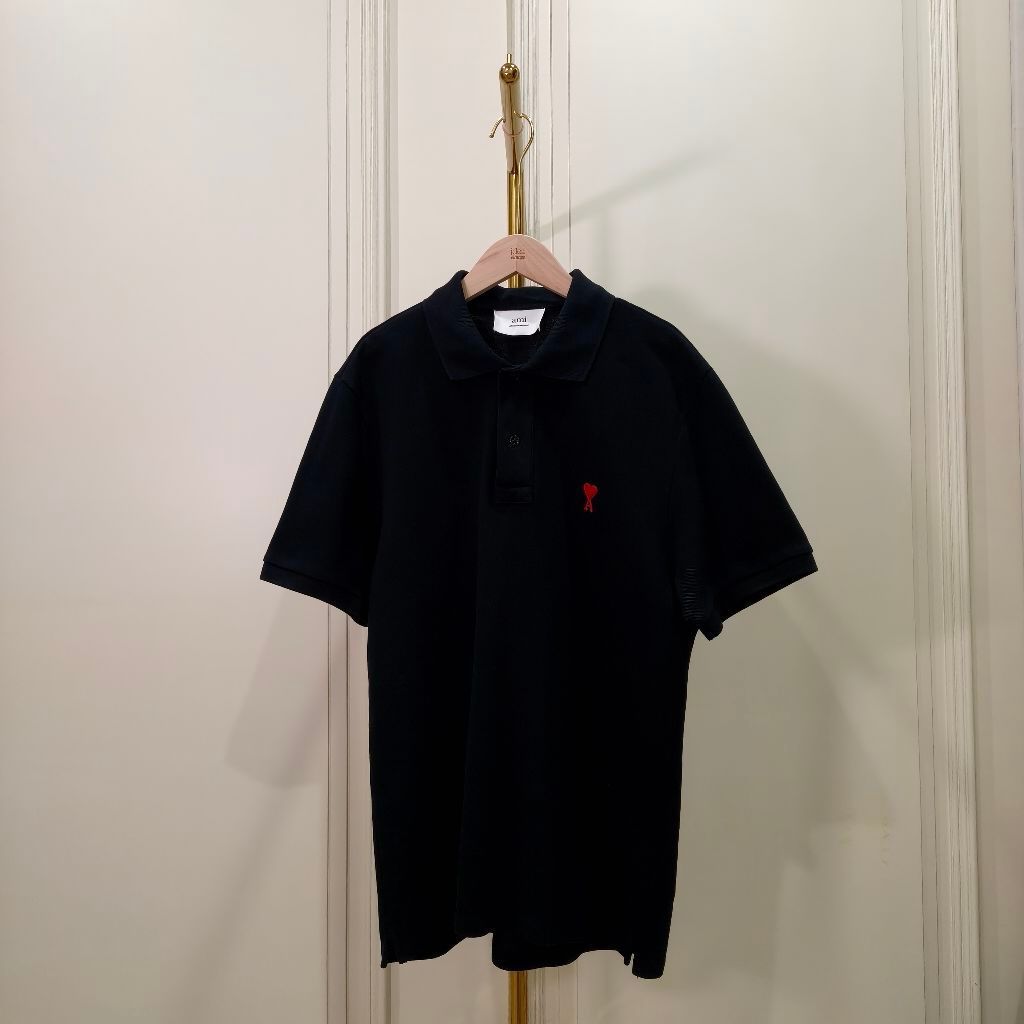 AMI PARIS – Ami De Coeur Cotton Polo Shirt (มือสอง)