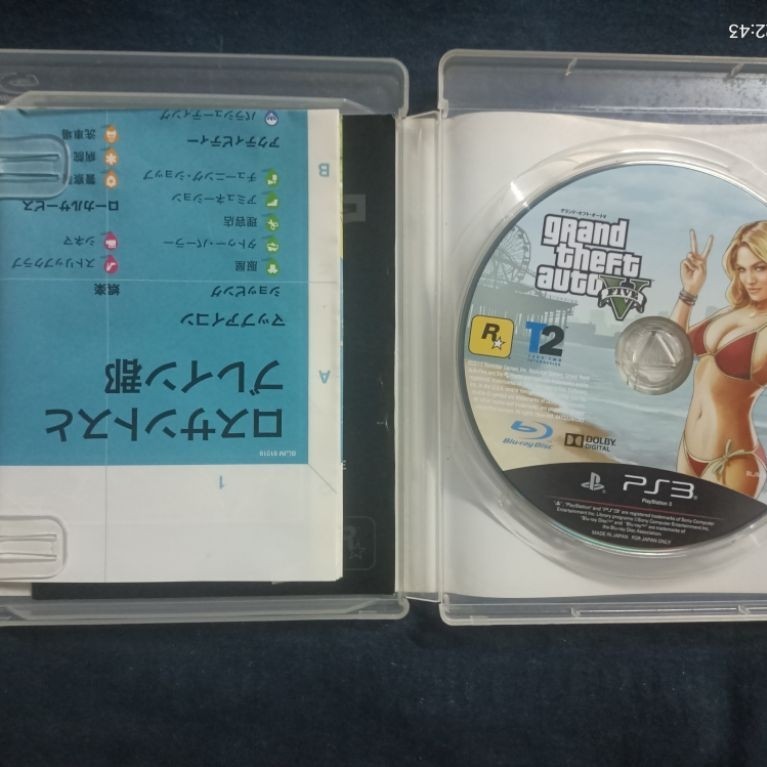 แผ่นเกม GTA V มือสองสำหรับเครื่อง PlayStation 3 (PS3