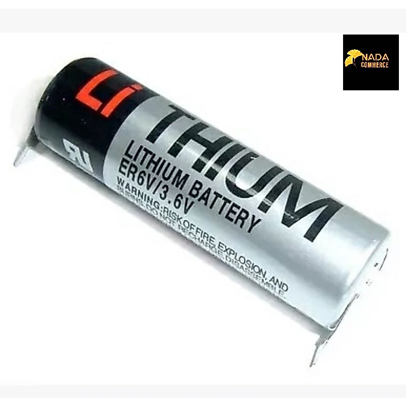 แนะนำ Toshiba ER6V/3.6V 2400mAh รุ่นมีขา แบตเตอรี่ลิเธียม PLC Industrial Battery  ส่งทุกวัน
