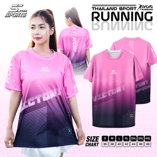 SC Sports เสื้อกีฬา เสื้อพิมพ์ลาย Run04-หลากสี งานจริงสวย สีสด หนา145g นุ่มลื่นใส่สบาย