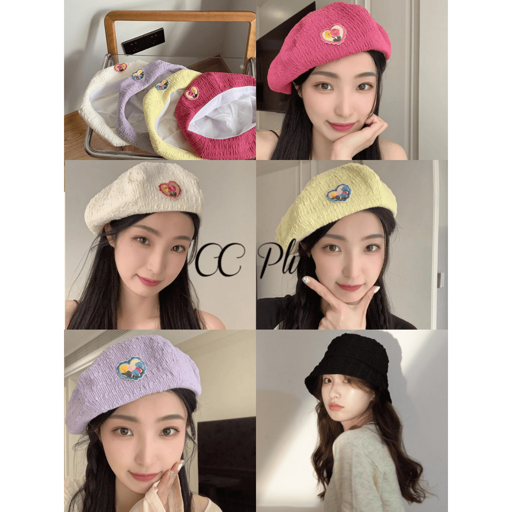 CiCi Plus+(A110/A119) หมวกบักเก็ต/เบเร่ห์ หมวกทรงสุดชิคสไตล์น่ารักมินิมอล เเมทช์ได้หลายสไตล์