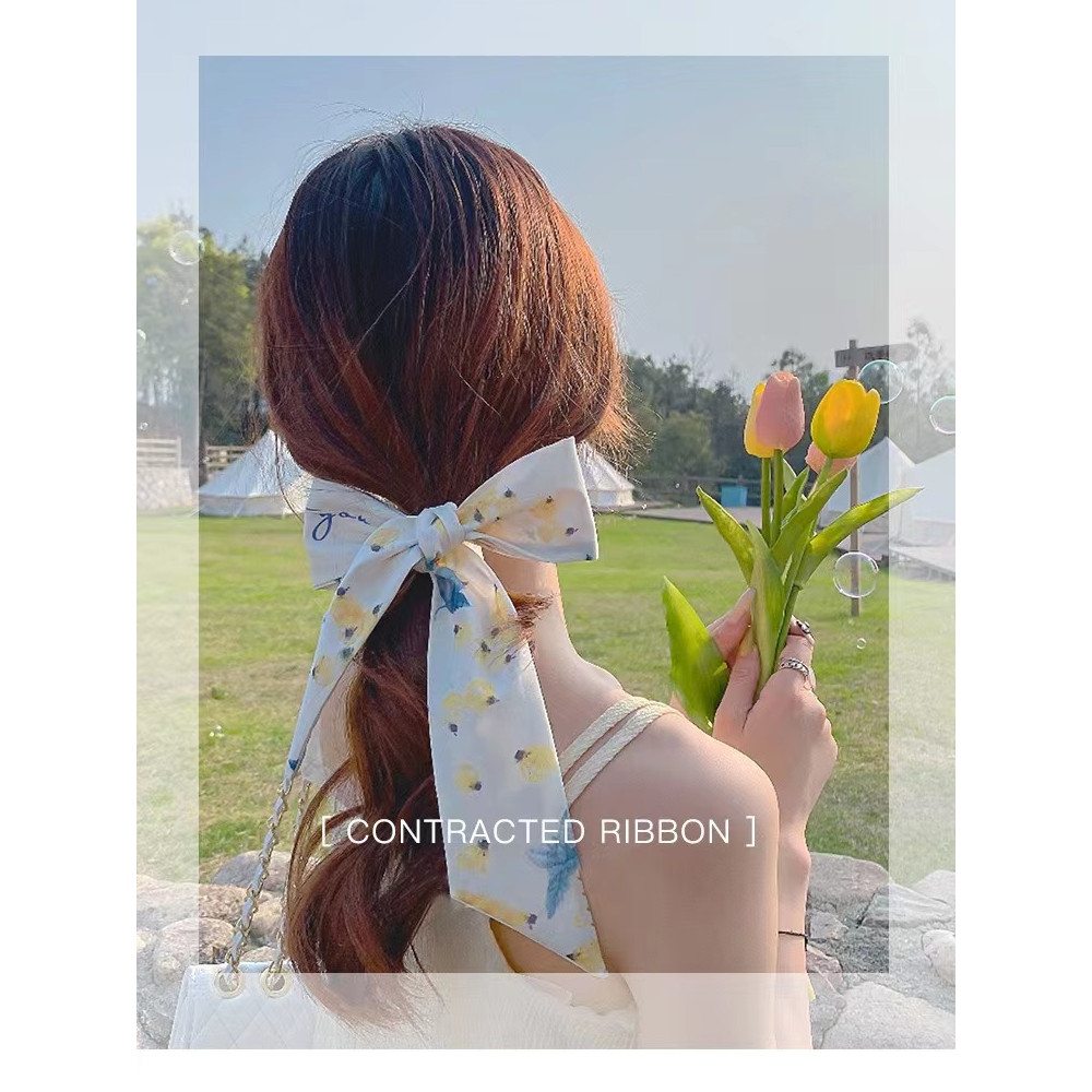 🔥พร้อมส่ง🔥ผ้าพันคอ ริบบิ้น ผ้าไหม ขนาดเล็ก แบบบาง แฟชั่นฤดูใบไม้ผลิ และฤดูร้อน สําหรับผู้หญิง ผ้ามัดผมเกาหลี
